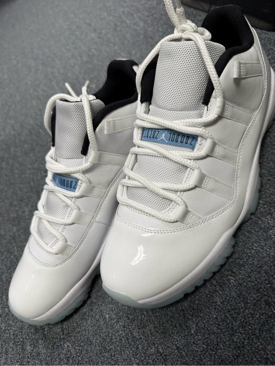 Jordan Other - Jordan Men's White and Black Athletic Shoes with Ice Blue Accents